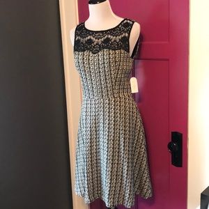 Jessica Simpson Tweed & Lace Dress